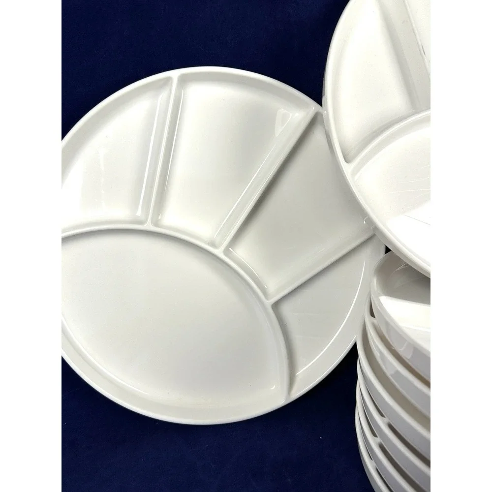 VTG Gourmet International White Divided Sushi Fondue 9